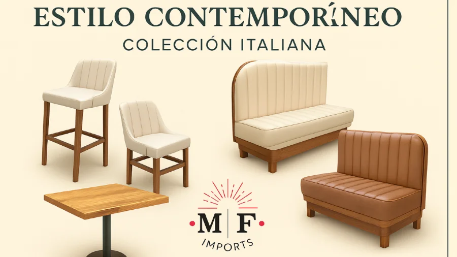 Colección Contemporaneo italiana - Muebles mexicanos artesanales para restaurantes | MF Imports